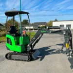 Miniexcavadora eléctrica con baterías de litio – 1,1 toneladas – Con juego de accesorios